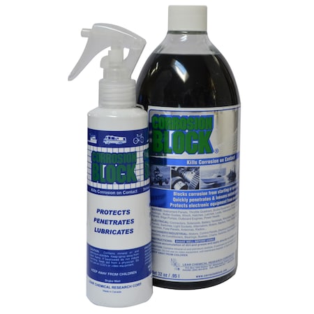 Corrosion Block 32oz Bottle with Pump-Non-Hazmat, Non-Flammable-Non-Toxic, PK4 20032CASE